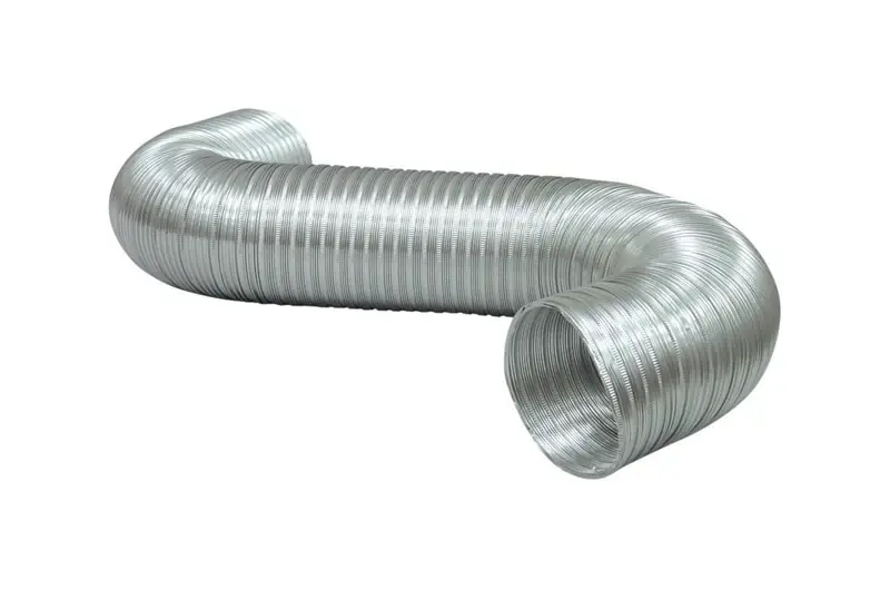 Deflect-o Jordan 19 In. L X 7 In. Dia. Black/silver Aluminum Dryer And Vent Hose