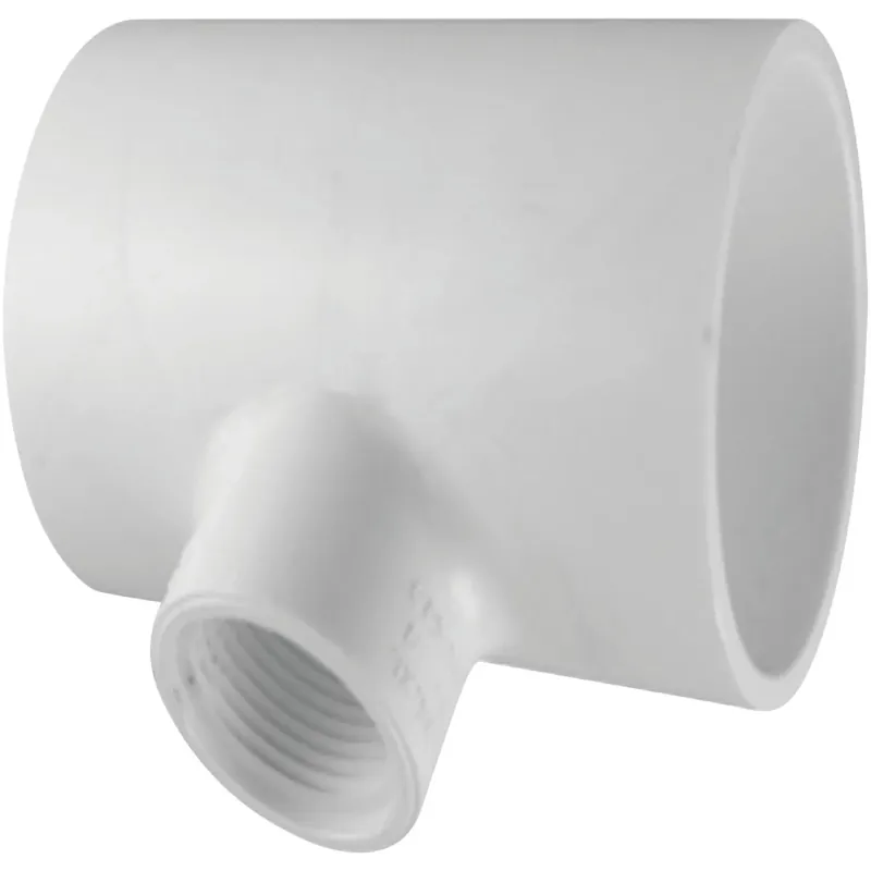 Charlotte Pipe Schedule 40 2 In. Slip X 2 In. D Slip PVC Reducing Tee 1 Pk