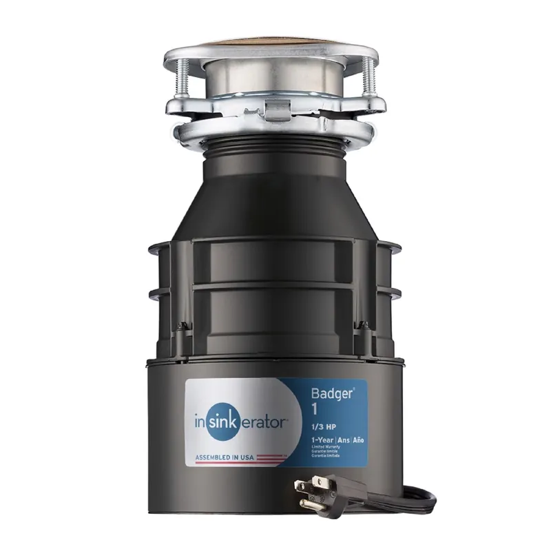 Badger 1 1/3 Hp Continuous Feed Garbage Disposer With Power Cord