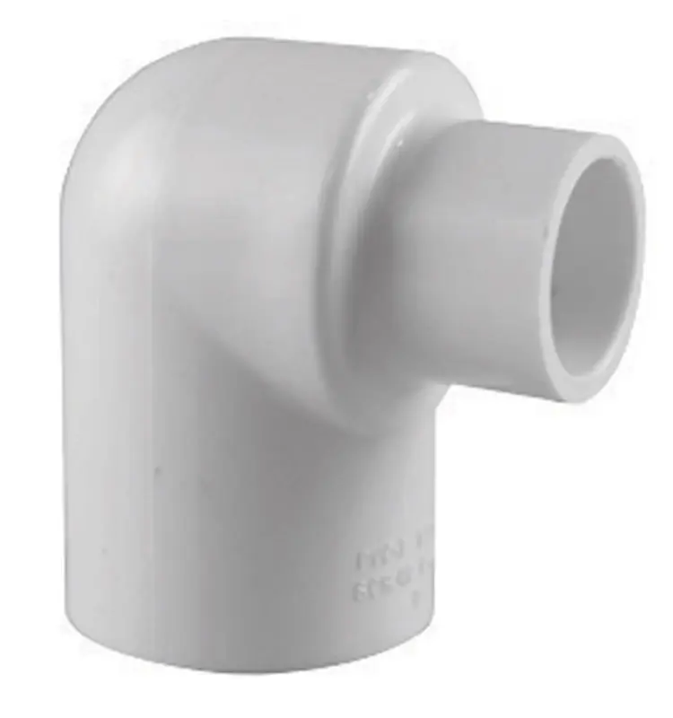 Charlotte Pipe Schedule 40 1-1/2 In. Slip X 1 In. D Slip PVC Elbow 1 Pk