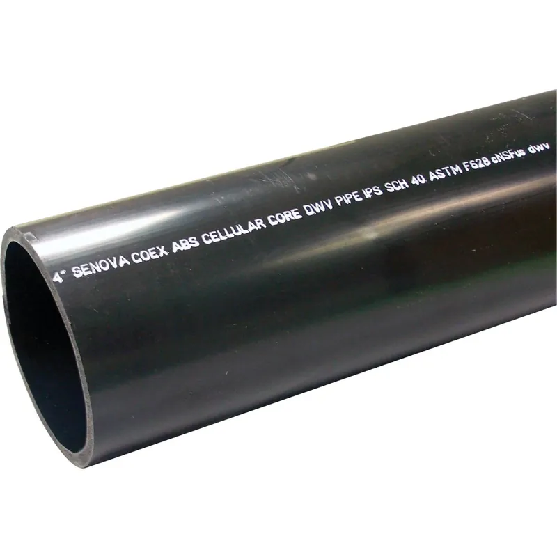 1-1/2 In. X 5 Ft. Abs Dwv Pipe - Schedule 40, Black Foam Core
