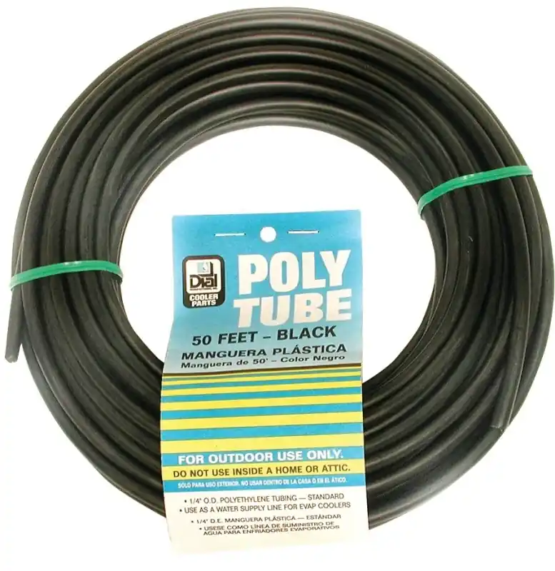 Evaporative Cooler Tube, Black Poly, 1/4-In. OD X 50-Ft.