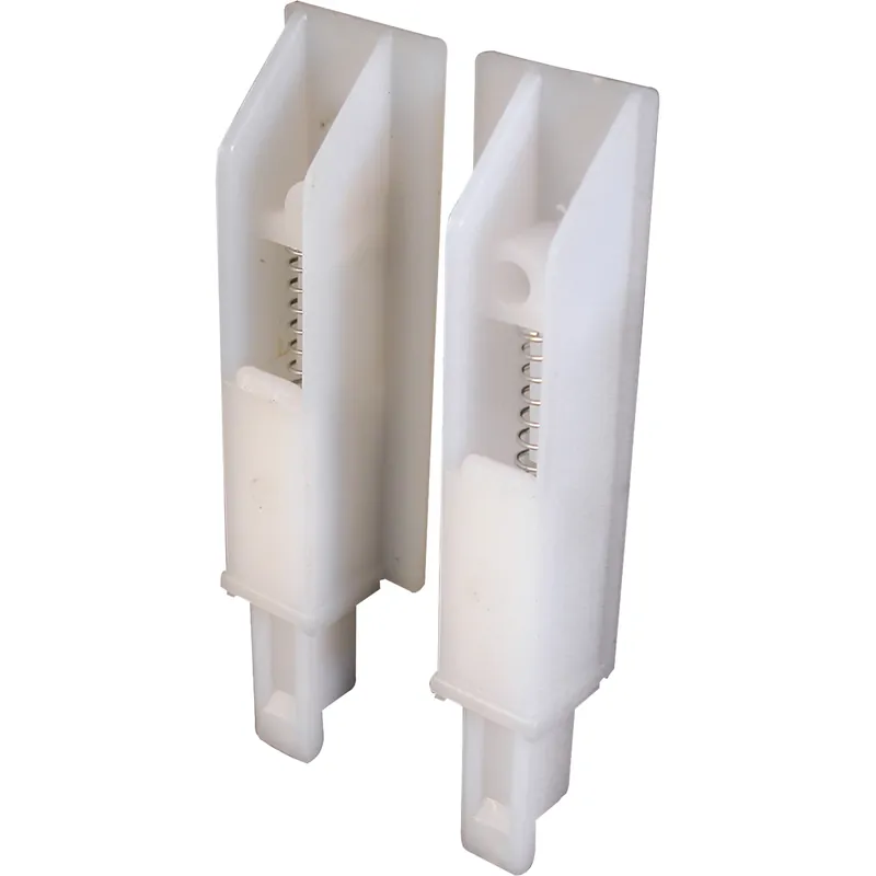 Prime-Line 0.63 In. D X 3 In. L Matte White Plastic Door Guide 1 Pk