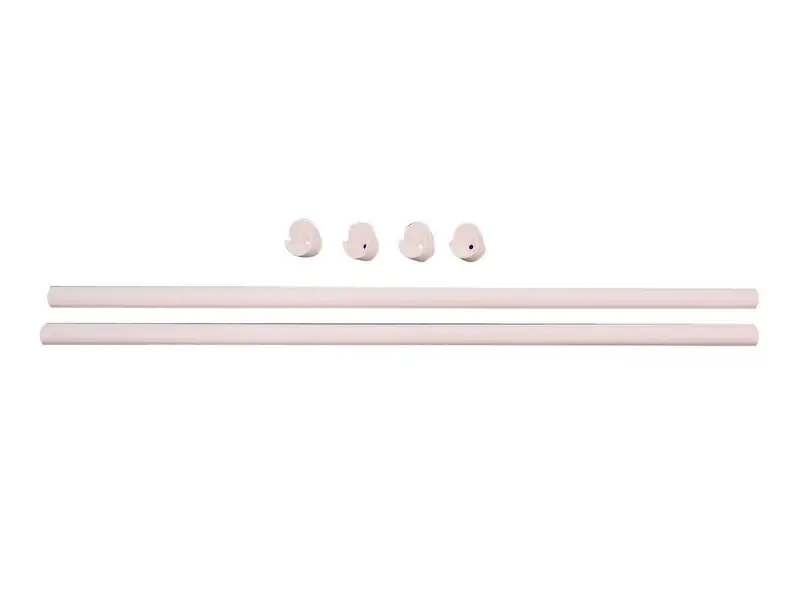 3 Ft. X 1 In. Adjustable Steel Closet Rod With Ends, White