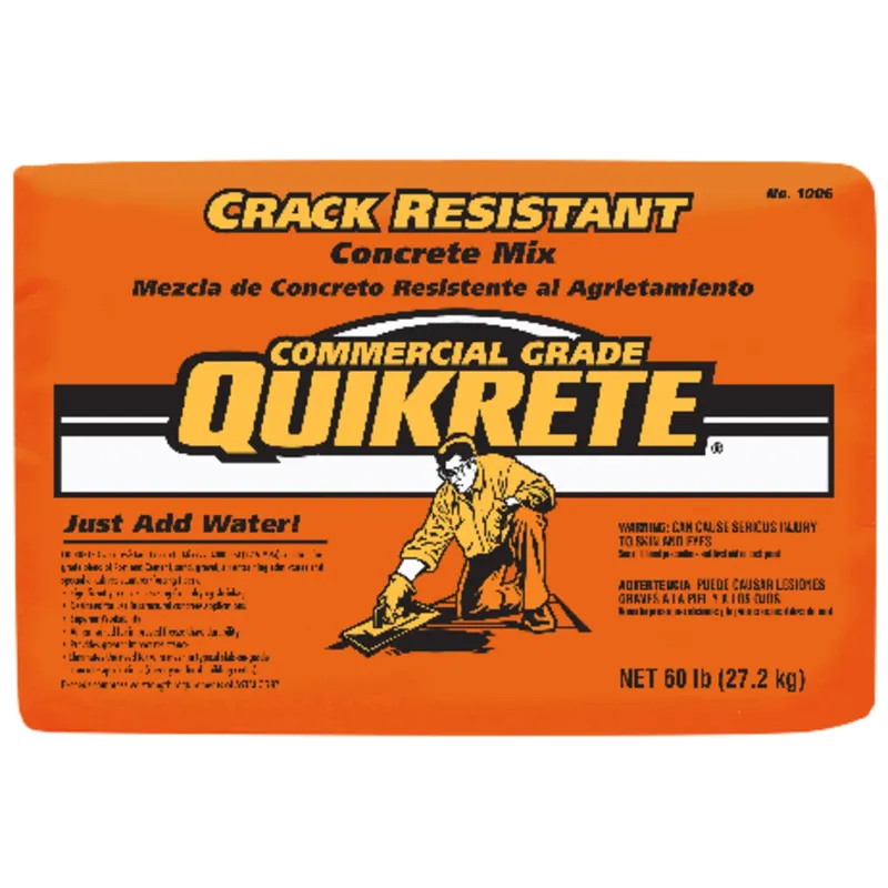 Quikrete Crack Resistant Concrete Mix 60 Lb Gray