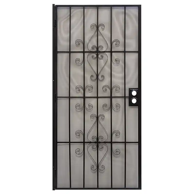 Orleans Black Steel Security Door, 39 X 81.75-inch Model 3851bk3068