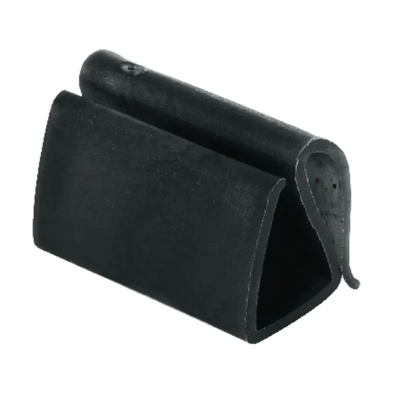 Prime-Line Black Vinyl Retainer Clip For 3/8 Inch 4 Pk