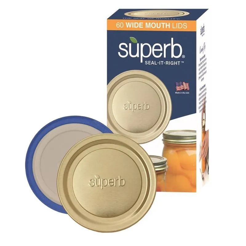 Superb 60‑Pack Wide‑Mouth Canning Lids – Airtight Jar Sealing Solution