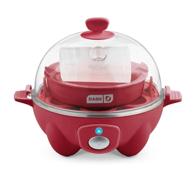 Dash Rapid Red Electric Egg Cooker – 7‑Egg Capacity, Cool‑Touch, Dishwasher‑Safe