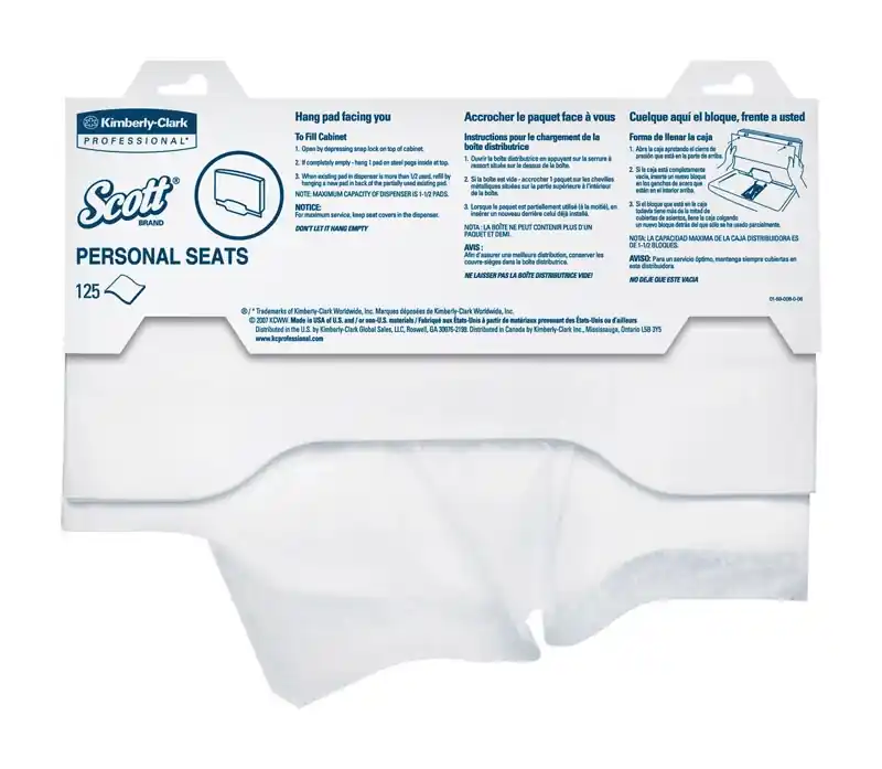 Scott Pro Flushable Toilet Seat Covers 1 Rolls 125 Sheet 18 In.