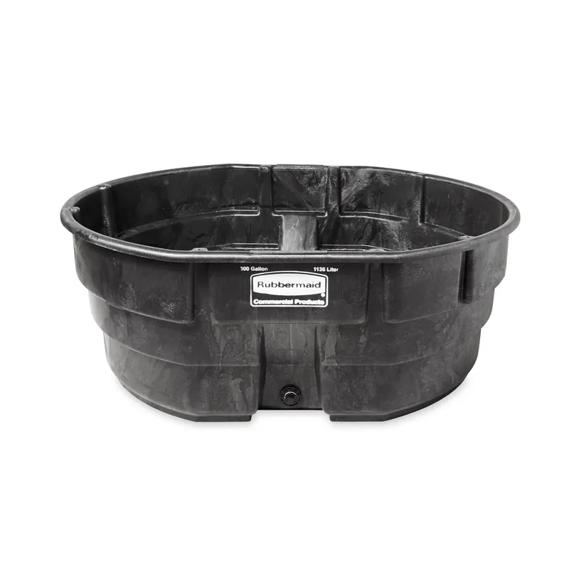 Stock Tank, Black Weather & Crack-Resistant Structural Foam Plastic, 300-Gals.