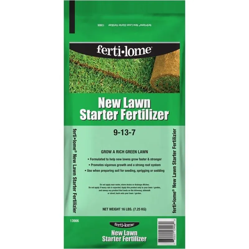 16‑lb New Lawn Starter Fertilizer – 9‑13‑7, Covers 4,000 sq ft