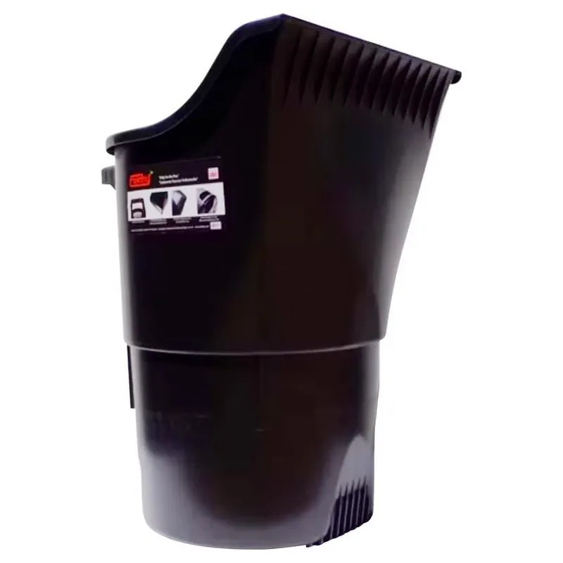 30‑Gallon Black Plastic Trash Can – Heavy‑Duty Round Waste Bin