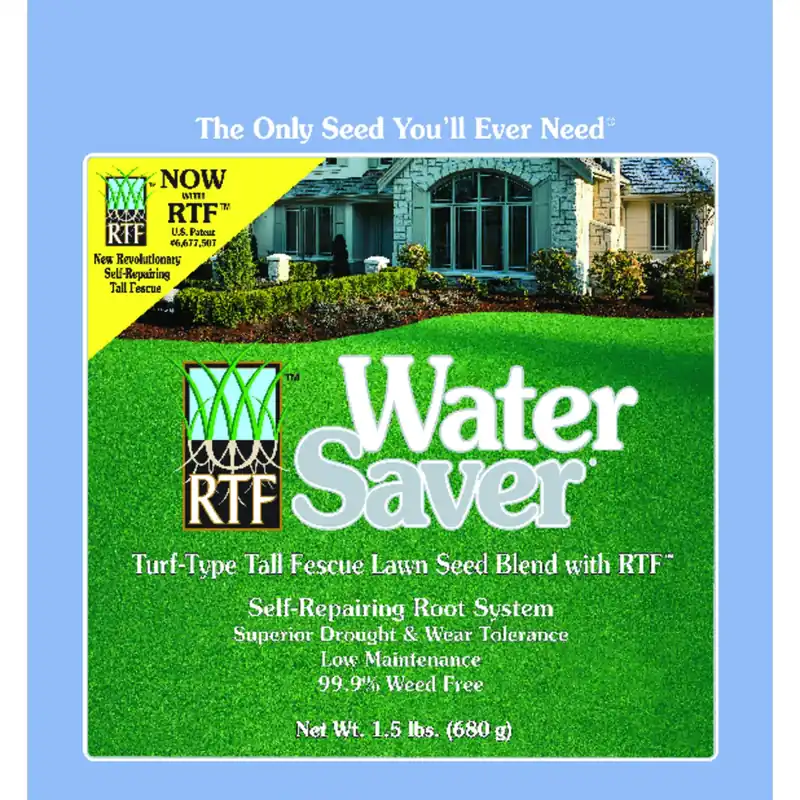 Water Saver Tall Fescue Grass Seed Blend 1.5 Lb For Sun Or Shade