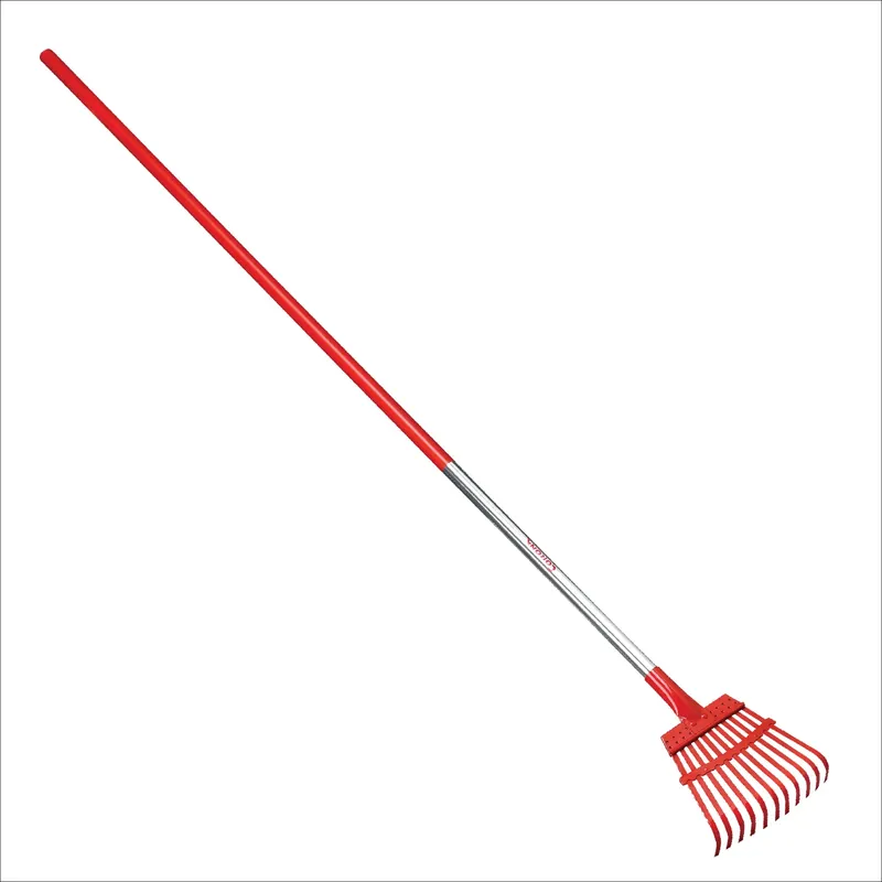 8 In. Steel Head Shrub Rake With 54 In. Aluminum Handle And 11 Tines