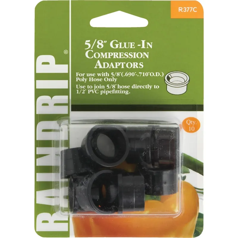 Raindrip 5/8 In. Compression Drip Irrigation Adapter 10 Pk