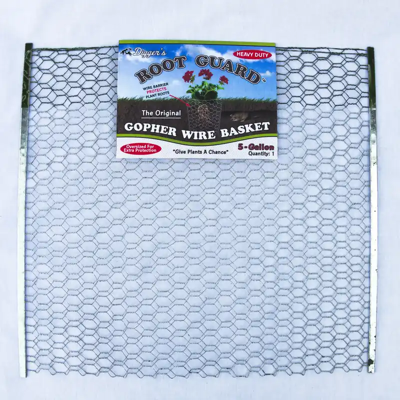 Digger‘s Root Guard 20 In. H X 19 In. W X 0.2 In. D Silver Coated Wire Gopher Basket