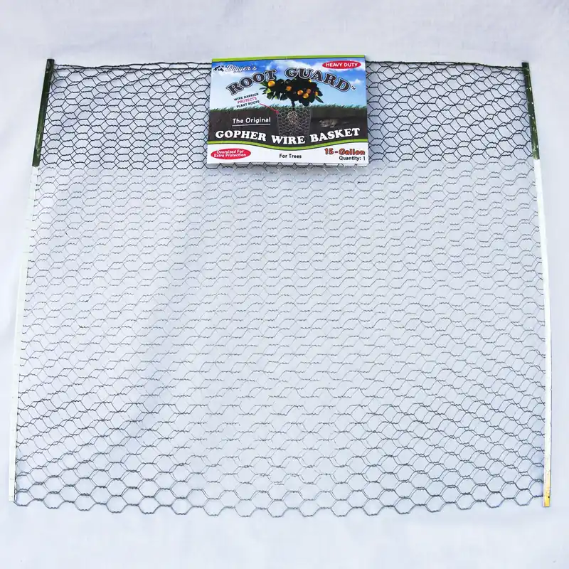 Root Guard 27.75 In. H X 25 In. W X 0.2 In. D Silver Coated Gopher Wire Basket