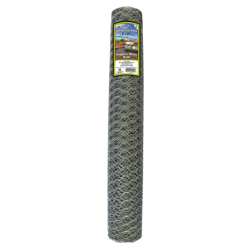 Digger‘s Root Guard 2 Ft. H X 25 Ft. D Silver Coated Wire Gopher Wire Roll