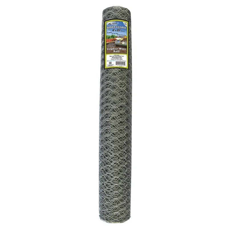 Digger‘s Root Guard 4 Ft. H X 25 Ft. D Silver Coated Gopher Wire Roll
