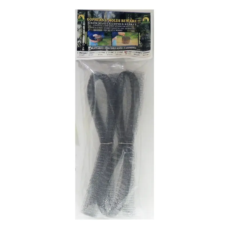 Grow Master 16 In. W Gray Stainless Steel Gopher Wire Basket