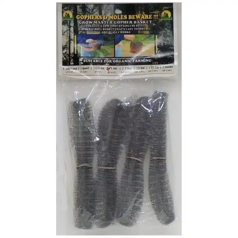 Grow Master 9 In. W Gray Stainless Steel Gopher Wire Basket