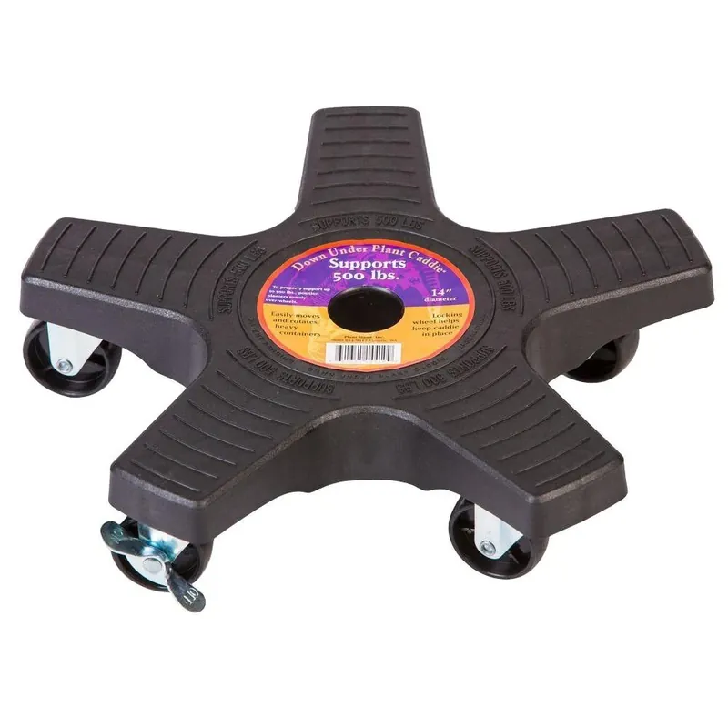 14410 Black Plant Caddie, 14 Inch With 5 Wheels And Locking Caster
