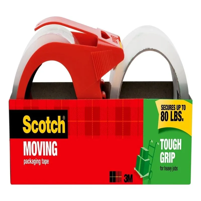 Scotch Clear 1.9‑Inch Heavy‑Duty Packaging Tape With Built‑In Dispenser – 54‑Yard Roll