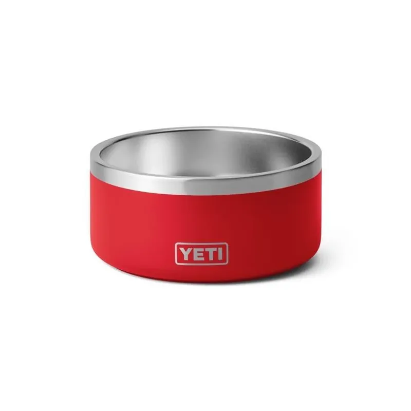 YETI Boomer Rescue Red 4‑Cup Stainless Steel Pet Feeding Bowl