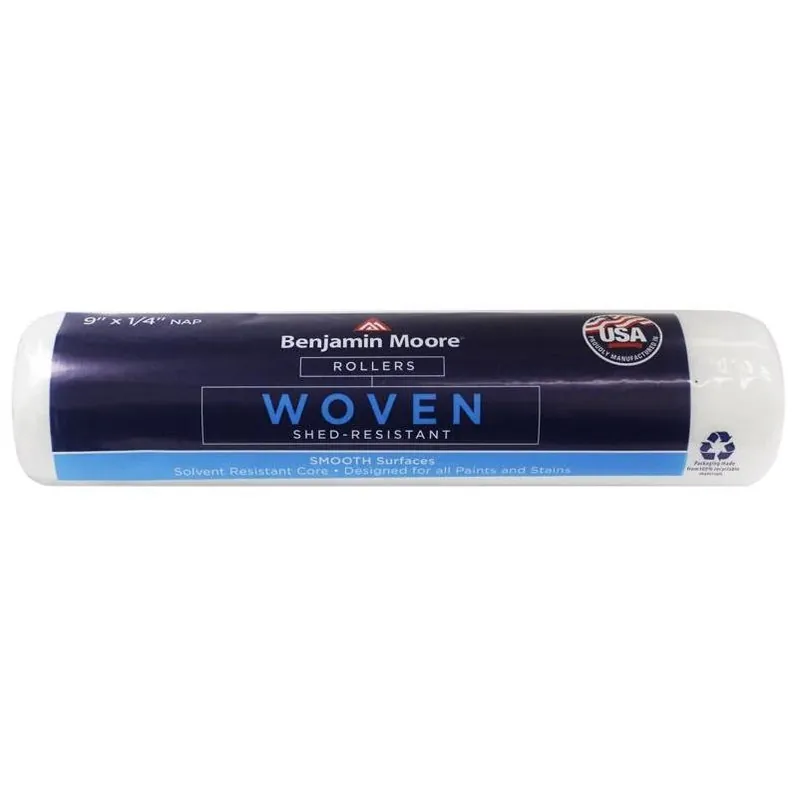 Benjamin Moore 9‑Inch Woven 1/4‑Inch Nap Paint Roller Cover – Ideal For Smooth Surfaces