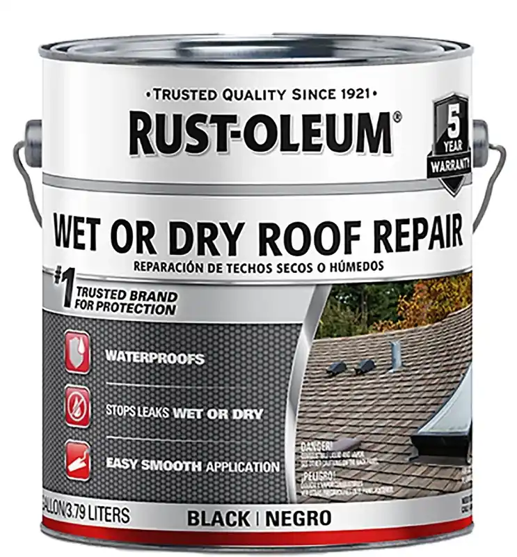 Plastic Roof Cement, Black, 1-Gallon
