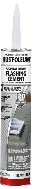 10.1 Oz. Black Neoprene Rubber Flashing Cement For Roofing Repairs