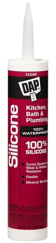Kitchen/Bath Silicone Sealant, Clear, 9.8-oz.