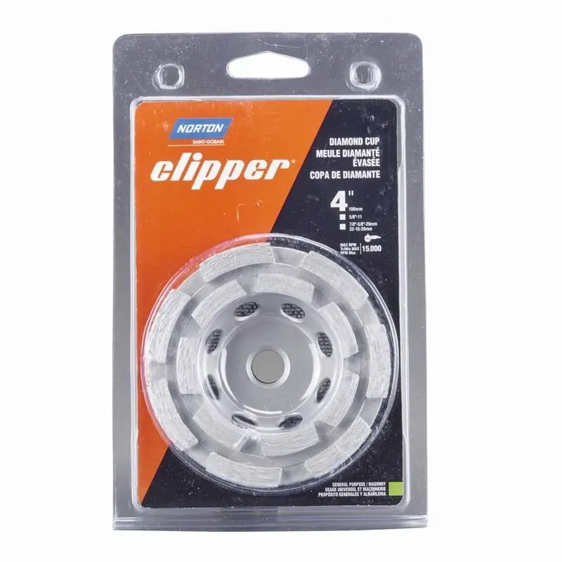Norton Clipper 4‑Inch Classic Cup Wheel – 5/8‑11 Arbor, 0.210‑Inch Thick