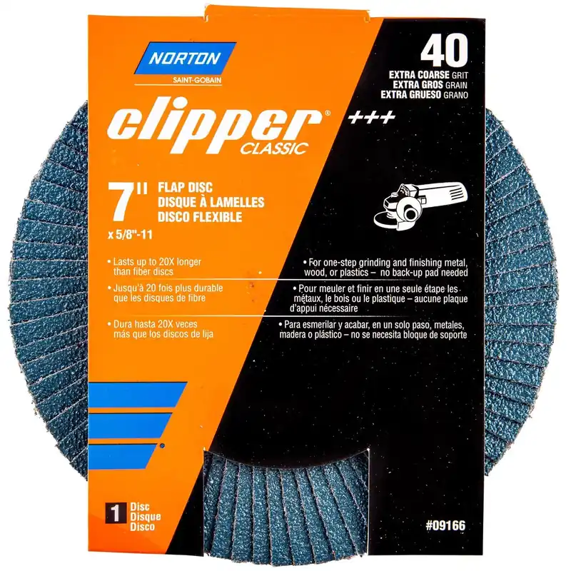 Norton Clipper 7 In. Zirconia Alumina Flap Disc 40 Grit
