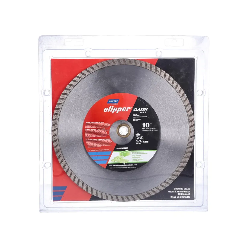 Norton Clipper 10 In. D X 1-7/8 And 5/8 Classic Diamond Turbo Rim Blade 1 Pk