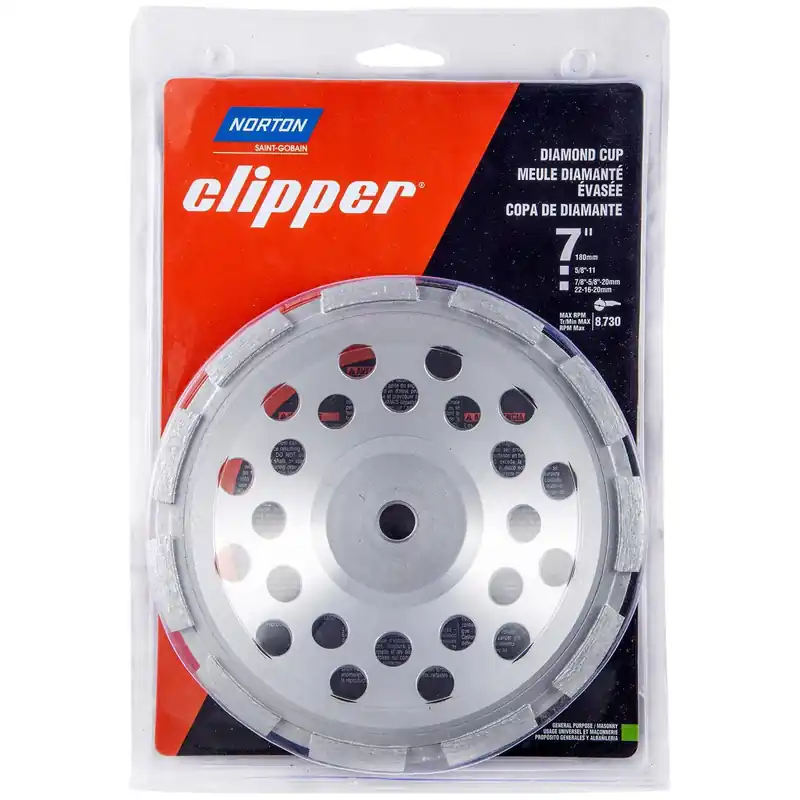 Norton Clipper 7 Inch Diameter Classic Cup Wheel For Masonry And Stone