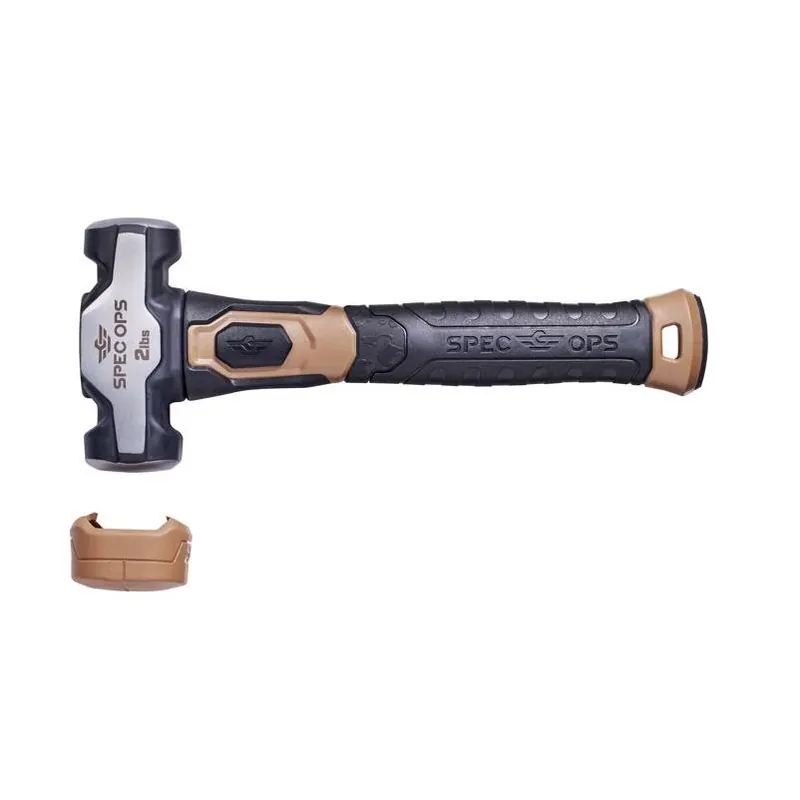 Spec Ops 2‑lb Sledge Drilling Hammer – Rubber Grip & Soft Mallet Cap