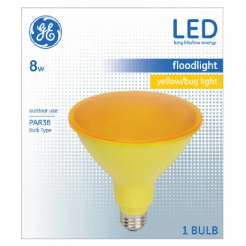 LED Flood Bulb, Yellow Reflector, 8 Watt