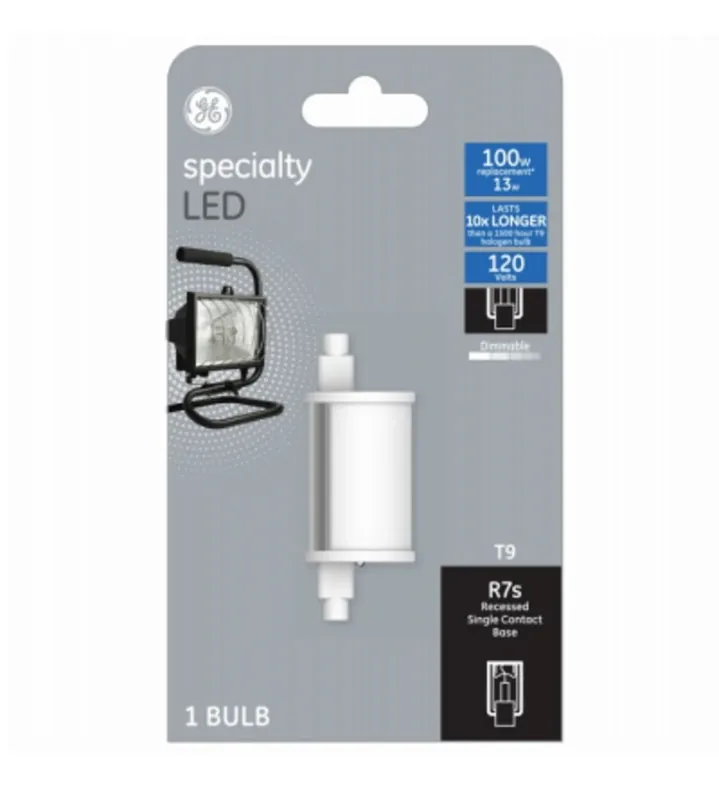 GE T9 R7S LED Bulb Warm White 100 Watt Equivalence 1 Pk