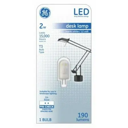 GE T3 G4 LED Bulb Warm White 20 Watt Equivalence 1 Pk
