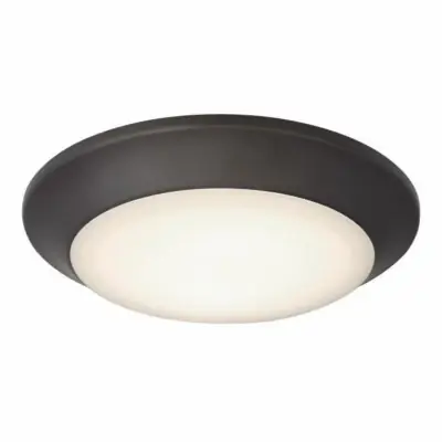 Makira LED Ceiling Fixture, Dimmable, Indoor/Outdoor Use, Color Temperature Selection, Black/Bronze, 16 Watt, 7.5 In.