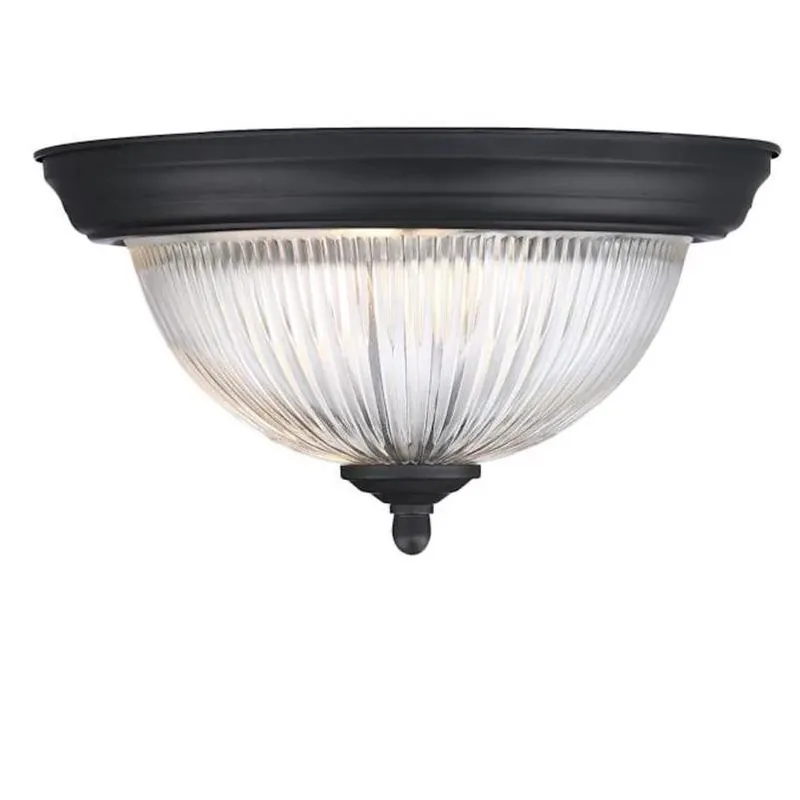 Westinghouse Matte Black 11‑in Flush‑Mount Ceiling Light – 60W Traditional Fixture
