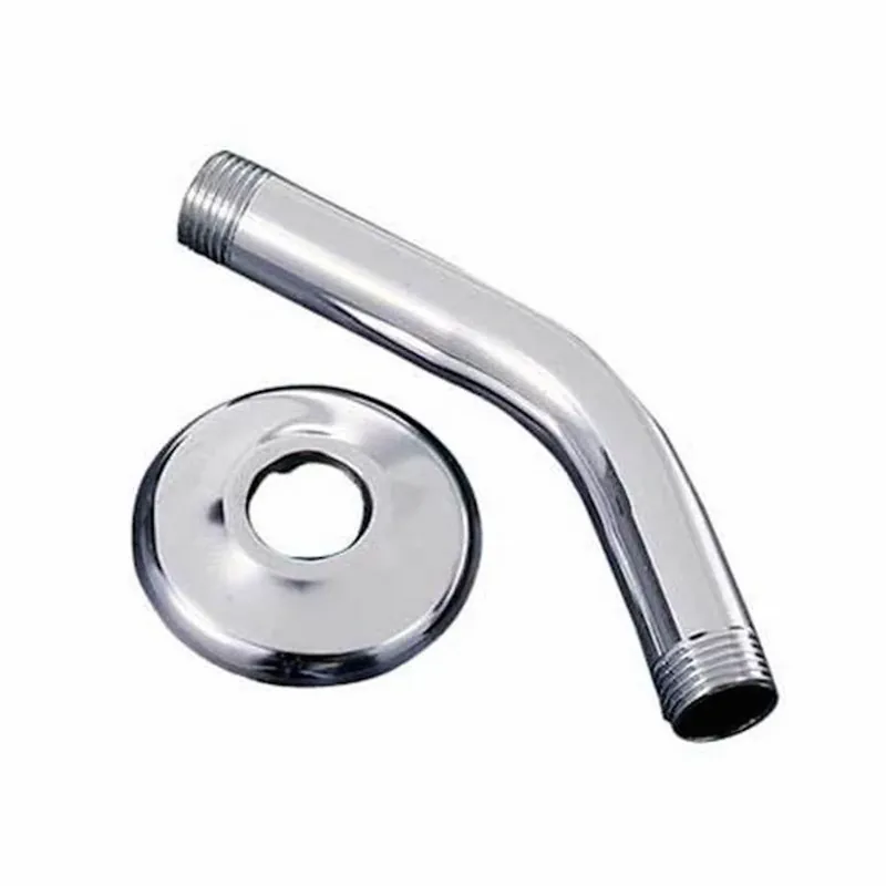 PlumbCraft Chrome 6‑Inch Shower Arm With Flange – Polished Finish