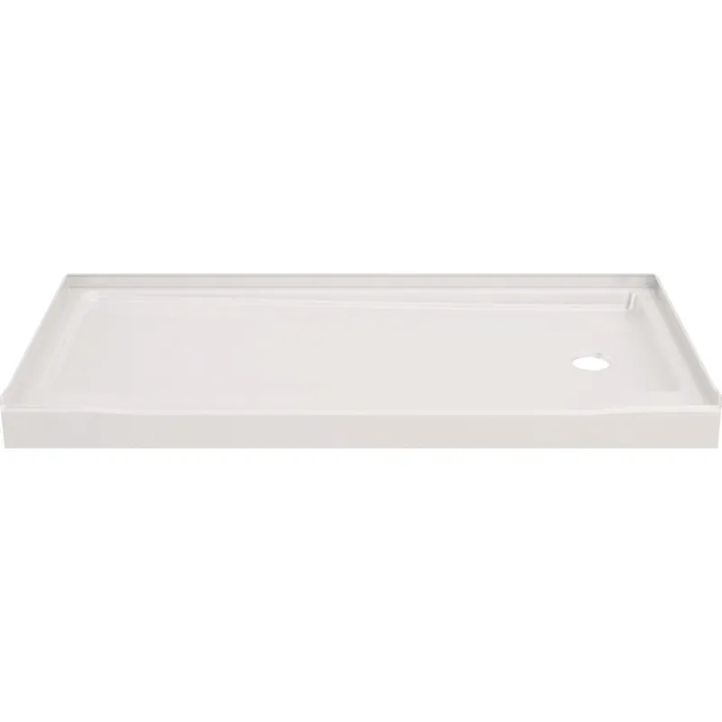 Classic 500 Shower Base, Right-Hand Drain, Gloss White, 60 X 30 In.