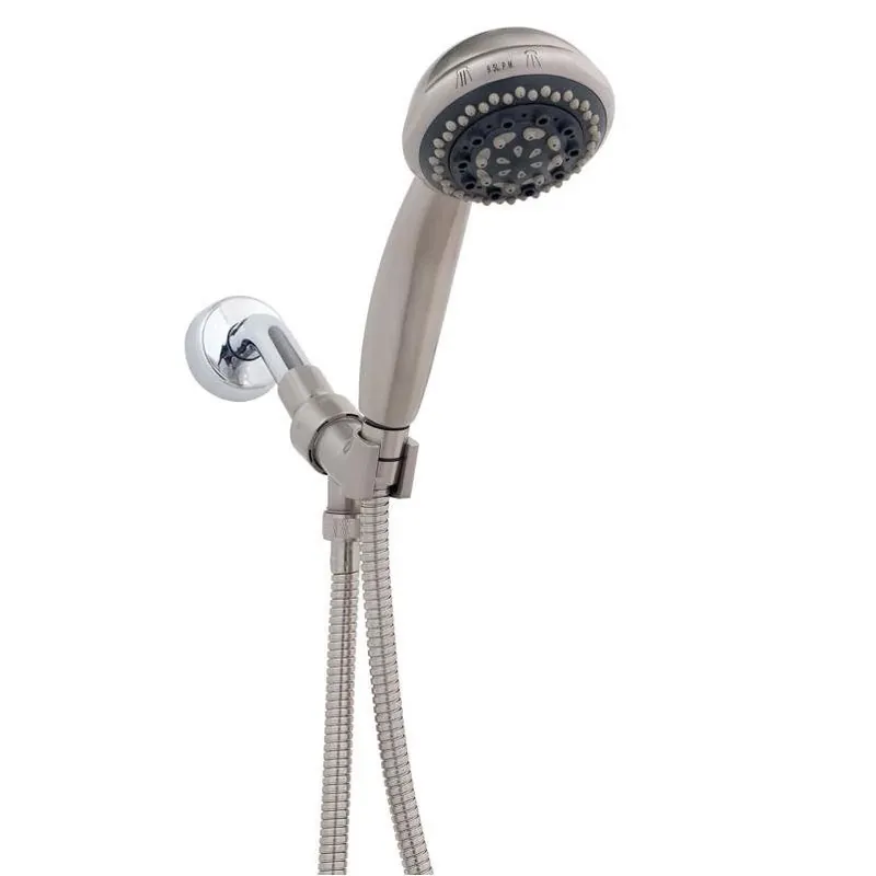 Whedon Rainbow Massage Brushed Nickel Handheld Showerhead – 7 Spray Settings, 2 GPM Water‑Saving Design