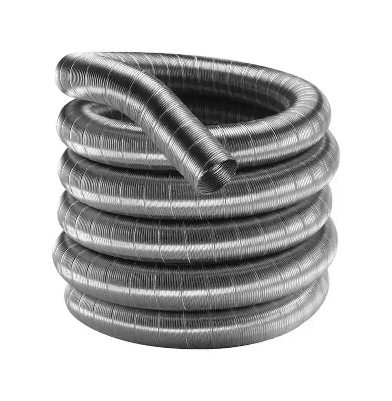 DuraVent DuraFlex 3‑Inch Type B Double‑Wall Aluminum Chimney Relining Pipe – Adjustable 4‑Piece Kit