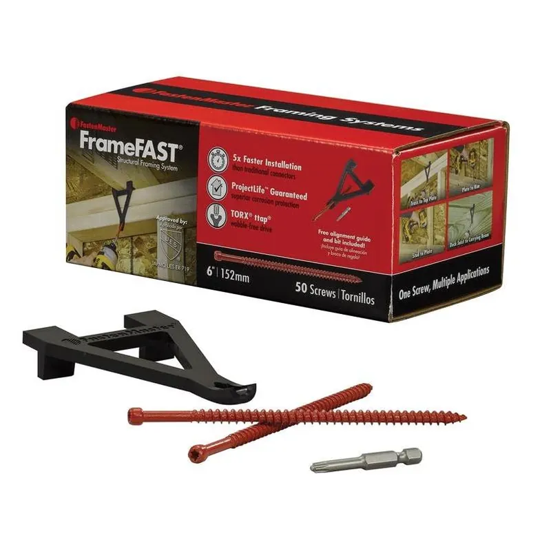 FastenMaster FrameFast 6‑Inch Torx T‑Tap Coarse Structural Wood Screw – 1 Pack