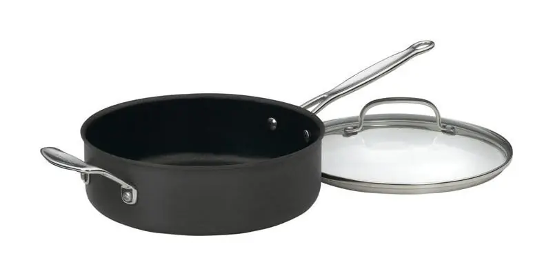 Cuisinart Chef‘s Classic 5.5‑Quart Black Stainless Steel Saute Pan