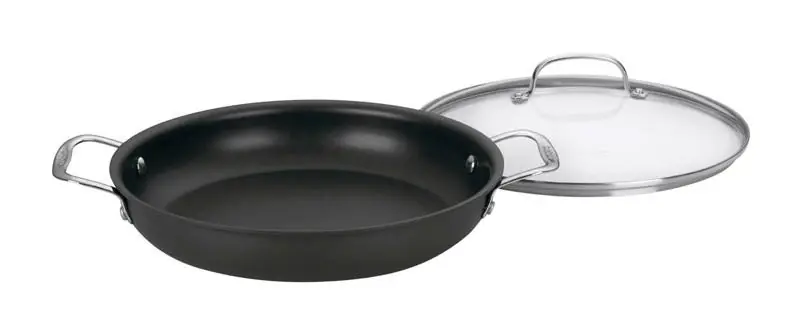Cuisinart Chef’s Classic 12‑Inch Black Stainless Steel Saute Pan – Nonstick, Heat‑Resistant Handles